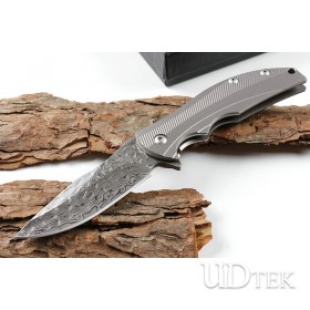 Zero Tolerance ZT0606 Titanium handle folding knife with VG10 Damascus steel blade UD405270 